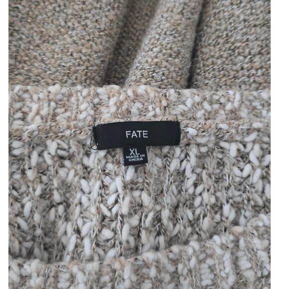 Fate Clarina Textured Sweater Taupe / Beige Size XL - Picture 7 of 7